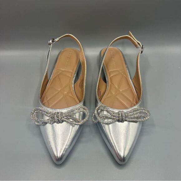 BCBGeneration Kristin Pointed Toe Rhinestone Bow Detail Slingback Mule - Picture 5 of 5